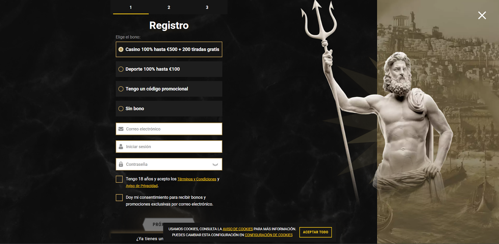 Casinoly Registrarse